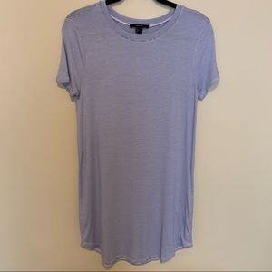 Forever21 Blue and White Striped Tshirt Dress